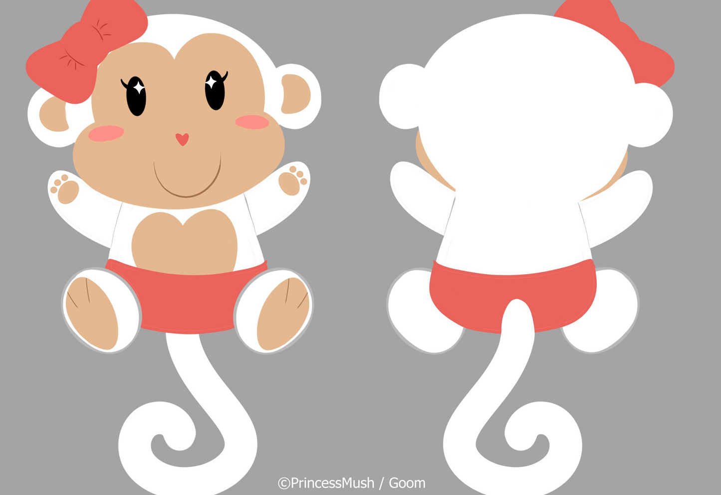 Chiisai the Cute Kawaii Baby Monkey Plushie Stuffed Animal - Great Gift for Kids and Collectors