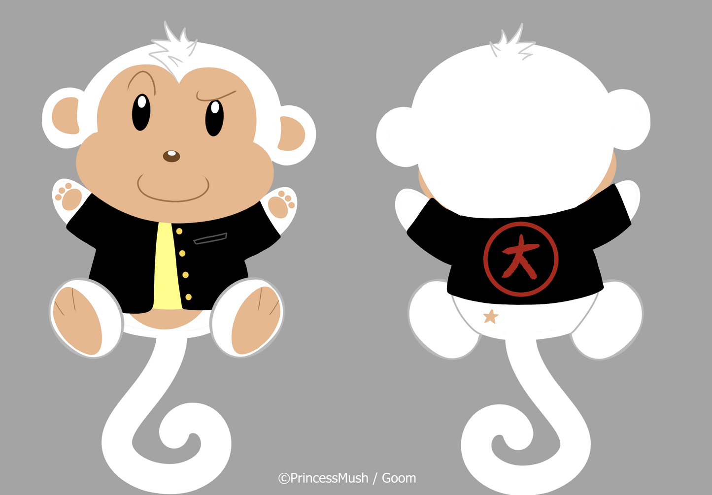 Ookii the Cute Kawaii Big Brother Monkey Plushie Stuffed Animal - Great Gift for Kids and Collectors